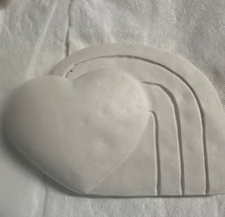 Heart Rainbow Plaster Painting