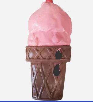 Ice Cream Cone Drip Plaster Painting Large