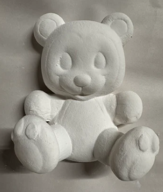 Bear Feet Out Plaster Painting Large