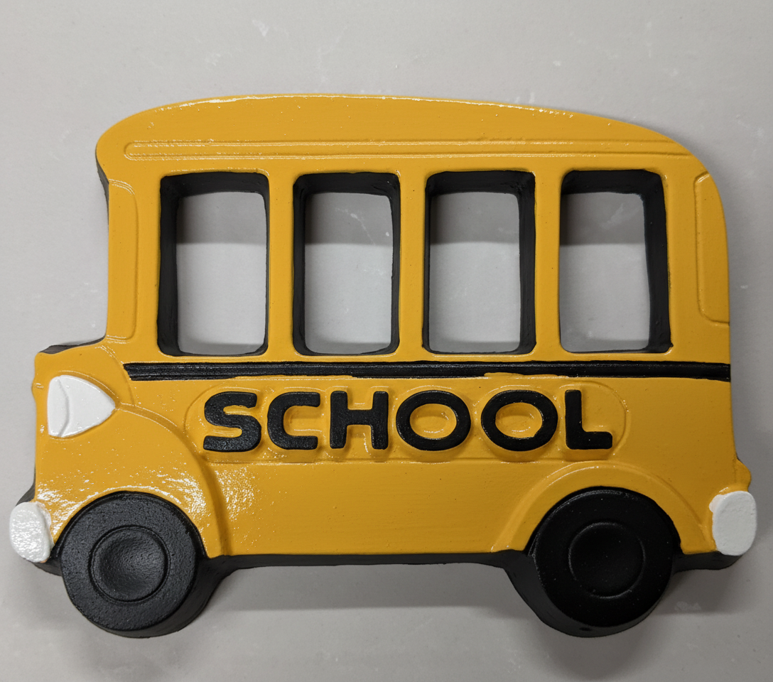 School Bus Plaster Painting Large