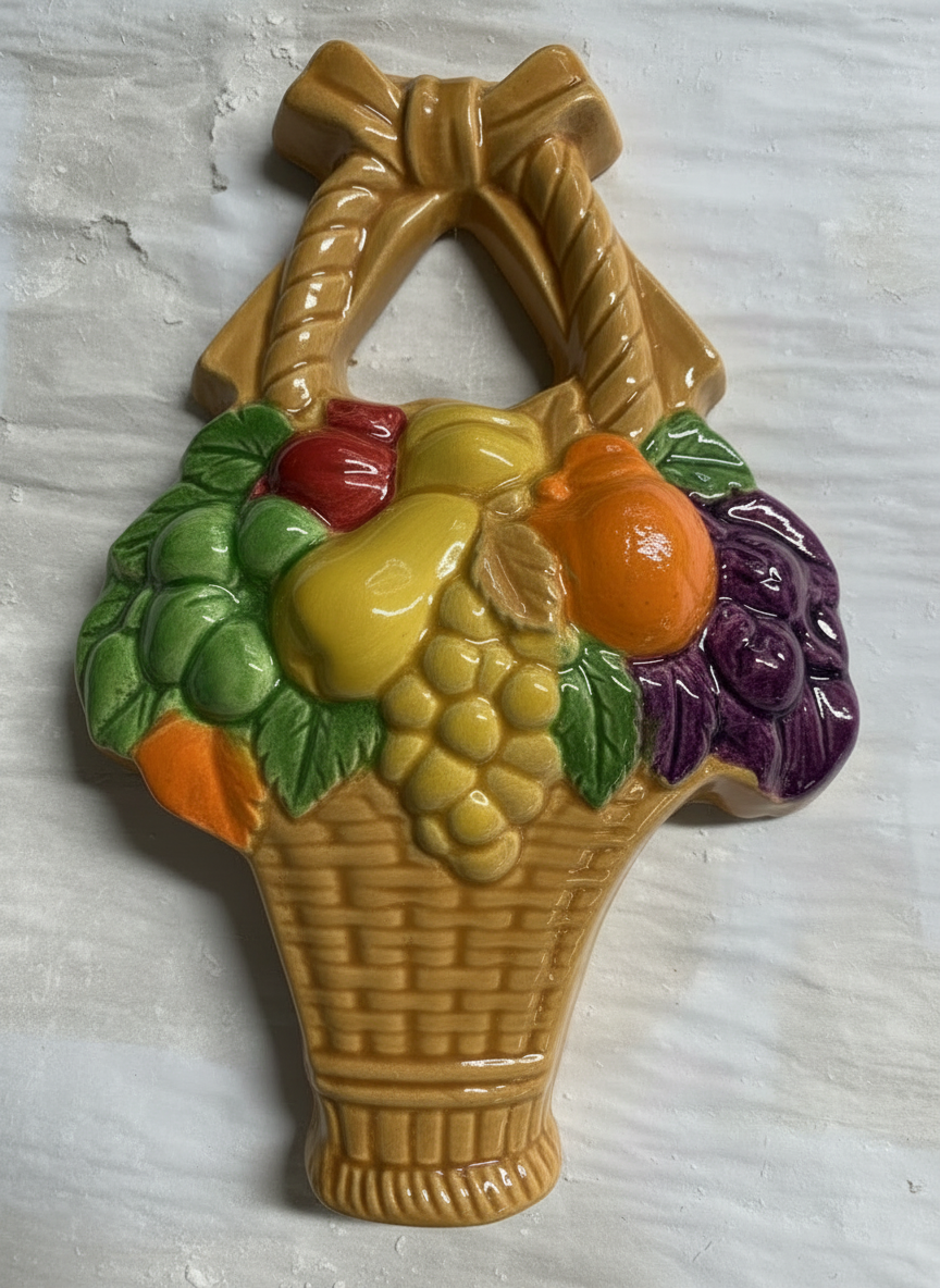 Fruit Plaque Plaster Painting Large