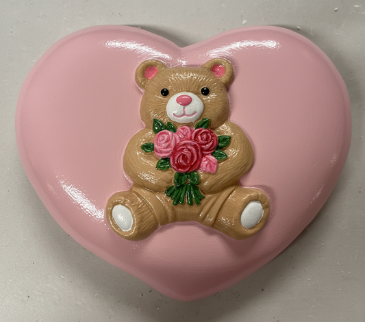 Bear on Heart Plaster Painting