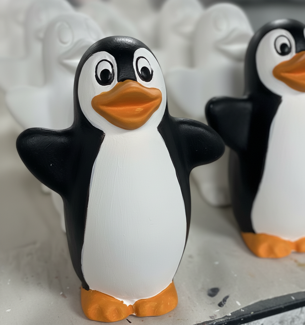 Penguin 1 Plaster Painting