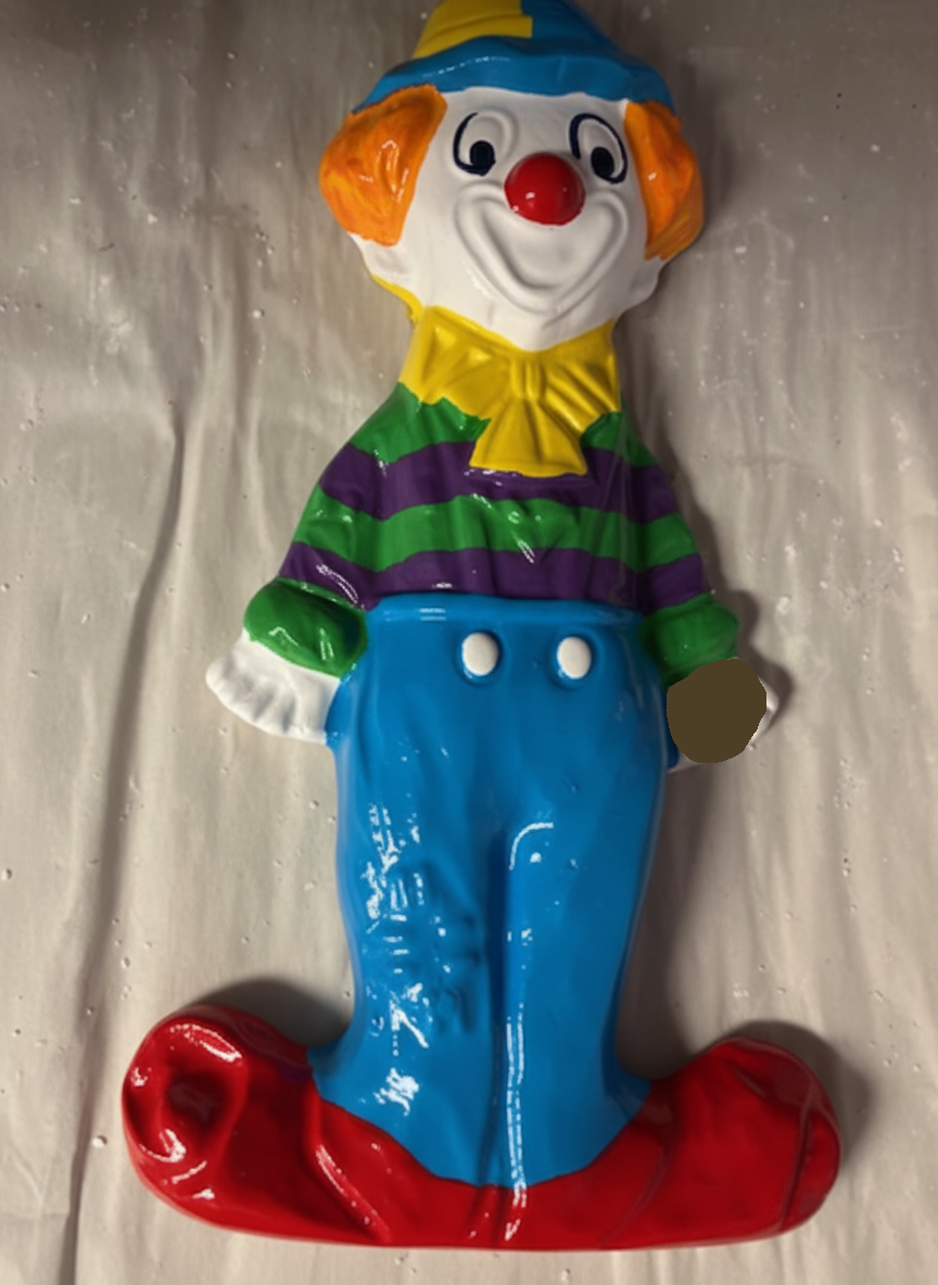 Clown Smiling Plaster Painting