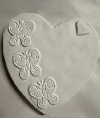 Heart Butterflies Plaster Painting