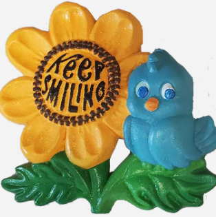 Keep Smiling Plaster Painting