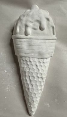 Waffle Cone Plaster Painting