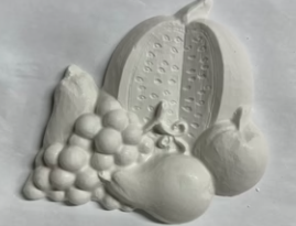 Fruit Plaque 2 Plaster Painting